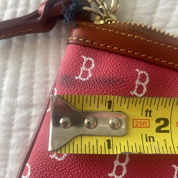 Dooney & Bourke Red Clutch with White Accents